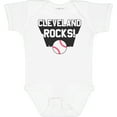 thumbnail image 3 of Inktastic Cleveland Rocks with Baseball Boys or Girls Baby Bodysuit, 3 of 5