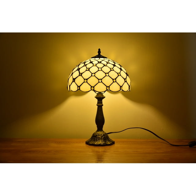 Tiffany Style Table LampBedside Desk LED Lamp Shades Bedroom Stained-Glass 18.1'' Height Multi-color