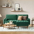thumbnail image 6 of Vesgantti Large Ottoman, Tufted Coffee Table Ottoman for Living Room, Oversized Upholstered Velvet Ottomans Bench, 32 inch Ottoman Foot Rest for Bedroom, Green, 6 of 7