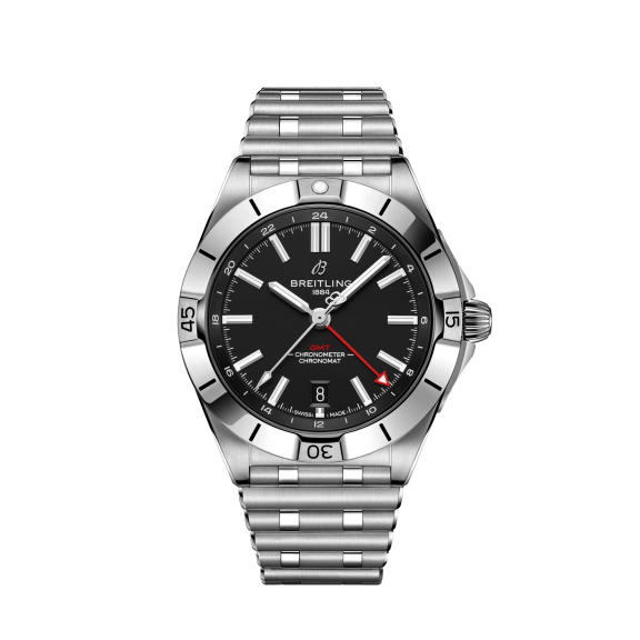 Breitling Chronomat Automatic GMT 40 Black Dial Steel Men's Watch A32398101B1A1
