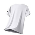 thumbnail image 5 of BXINGOHAI Men's Athletic Shirts Big and Tall Workout Running Short Sleeve T-Shirt Quick Dry Lightweight Gym Tee Tops White,3XL, 5 of 6