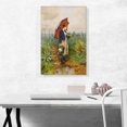 thumbnail image 2 of ARTCANVAS Portrait Woman With Umbrella Gathering Water 1882 Canvas Art Print by Daniel Ridgway Knight - Size: 26" x 18" (1.50" Deep), 2 of 9