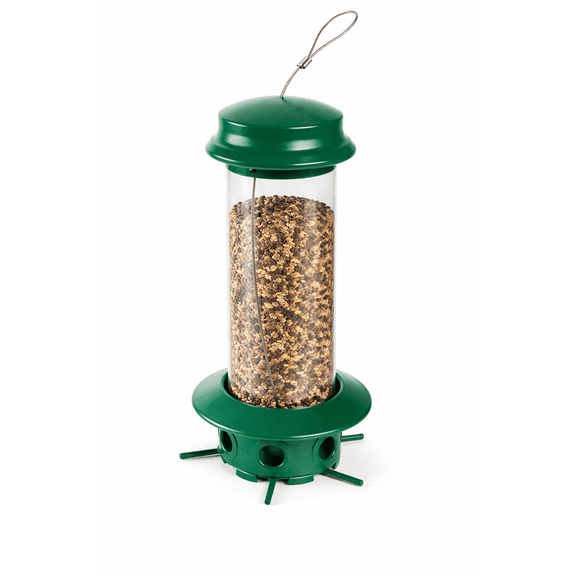 Simple Living Solutions Squirrel Resistant Bird Feeder, 6 lb Capacity, Multi-Port Hanging Feeder for Outdoor Wild Birds, Weather-Resistant