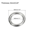 thumbnail image 2 of Stainless Steel O Rings, 3 Pack 40mm Outer Dia. 6mm Thick Welded O-rings, 2 of 5