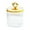 White, variant on Gold Plastic Sealed Storage Jars With Lids Kitchen Organizer Clear Containers For Food Spices Gold Finish 4.72X3.15 Inches