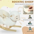 thumbnail image 4 of Qaba Baby Rocking Horse, Sheep Rocking Horse for Toddlers, Plush Stuffed Ride-on Animal Rocker with Lullaby Song, 4 of 10