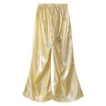 thumbnail image 2 of inhzoy Little Big Kids Shiny Metallic Elastic Bell Bottoms, 2 of 7