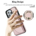 thumbnail image 5 of for iPhone 14 Plus Wallet Case with Card Holder Women Men, Flip PU Leather Kickstand Shockproof Protective Phone Cover Magnetic Clasp 360 Rotation Ring Stand for iPhone 14 Plus, Rosegold, 5 of 6