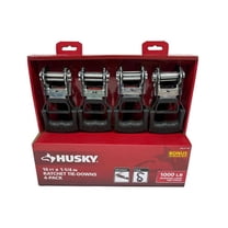 16 ft. 1.25 in. Ratchet Tie-Down Straps with S-Hook (4-Pack)