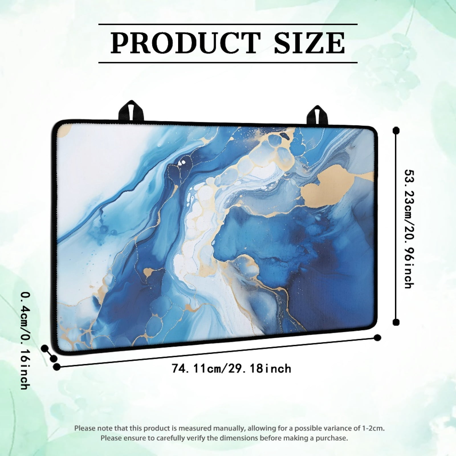 Renewold Glass Stove Cover Stovetop Protector Cover Foldable Electric Stove Top Protector Prevent Scratching Washer Dryer Top Cover for Home Decor, Blue White Marble