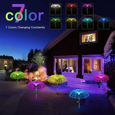 

Solar Lantern Outdoor Garden Waterproof Solar Garden Light Decoration 7 Colors Variable Color Solar Light for Path Patio Lawn Holiday Decoration (Color/1PCS)