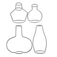 thumbnail image 3 of Shisuyan Metal Flower Rack Square Transparent Design Home Decoration 4Pcs, 3 of 8