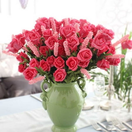 Funie 1Pc Artificial Flower Foam Rose DIY Garden Party Home Wedding ...
