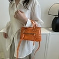 thumbnail image 5 of Laser Silver Chic Women Purse Mini Cute Small Crossbody Shoulder Bags Leather Fashion Handbags Luxury Designer Vintage Tote Bags Gold 20x13x7cm, 5 of 6