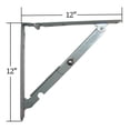thumbnail image 2 of S Parker Sp179412 12 In. Folding Shelf Bracket - Gray, 2 of 4