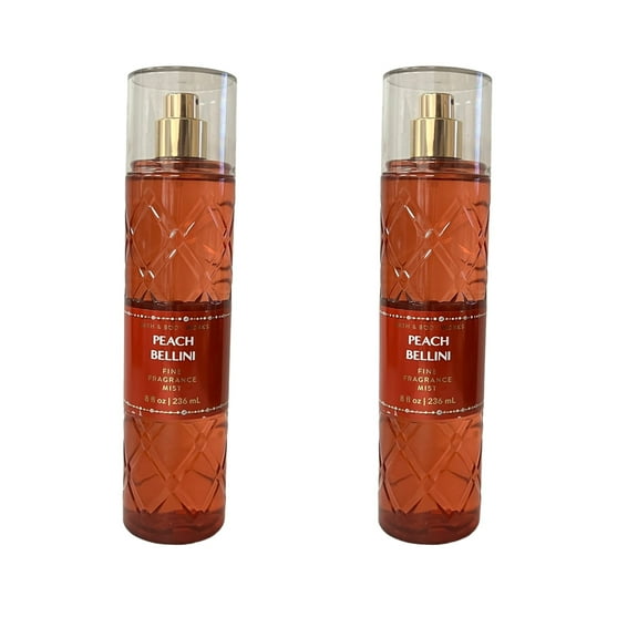 Bath & Body Works Peach Bellini Fragrance Mist 2 Pack 8 fl oz