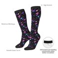 thumbnail image 4 of Rateoe Colorful Guitar Pattern Women’s Knee High Crew Socks,Trouser Socks Comfortable, Breathable, Moisture-Wicking and Soft, 4 of 6