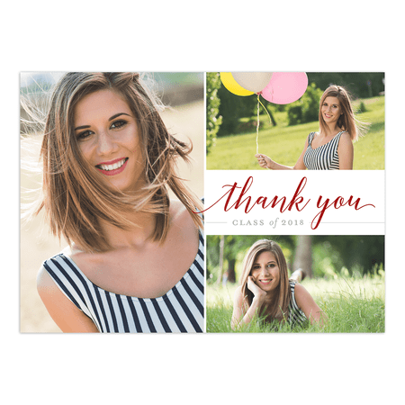 Looking Back Graduation Thank You Card