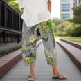 thumbnail image 3 of Pantalones capri Medlor Boho 2025 de verano de pierna ancha para mujer, 3 of 5