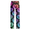 thumbnail image 6 of Halloween Pajamas for Women Casual Lounge Pajama Pants Funny Pumpkin Drawstring Elastic Waist Fashion Sleep Bottoms Multicolor S, 6 of 6