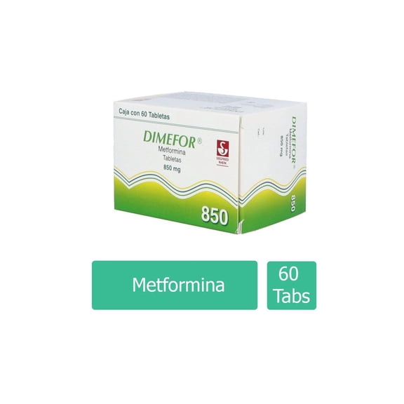 Dimefor 850 mg tabletas 60 pzas