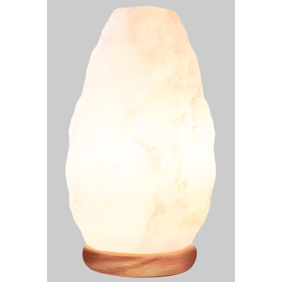 Himalayan Glow Rare Large Natural White Salt lamp with 2 Free Bulbs, 5-7 Lbs.