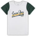 thumbnail image 2 of Women's Concepts Sport White/Green Green Bay Packers Plus Size Downfield T-Shirt & Shorts Sleep Set, 2 of 3