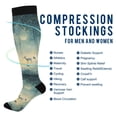 thumbnail image 2 of FORMRS Womens Knee High Socks Casual Long Thick Travel Daily Wear, 1 Pair, Night Forest Scene, 2 of 6