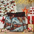 thumbnail image 6 of Pofeuu Red Train Hot Air Balloon Print Burlap Bags with Drawstrings Drawstring Gift Bags Pouch Bag for Thankgiving Birthday Party Gift Wrapping Treats and Party Favors-Black, 6 of 8