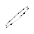 thumbnail image 4 of RYLOS Bracelets for Women 925 Sterling Silver XO Hugs & Kisses Tennis Bracelet Gemstone &  Diamonds Adjustable to Fit 7"-8" Wrist, 10 - 6X4MM Black Star Sapphire Jewelry for Women Friendship, 4 of 8
