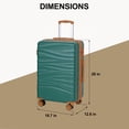 thumbnail image 3 of SUNSPIRE 28 Inch Checked Luggage - Hardshell Large Suitcase with Double Spinner Wheels, Scratch-Resistant Hardside Luggage with YKK Zipper, Green, 3 of 9