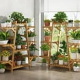thumbnail image 2 of ColourTree Bamboo A-Frame Plant Shelf Stand 7 Tier for Indoor and Outdoor Use，Black, 2 of 4