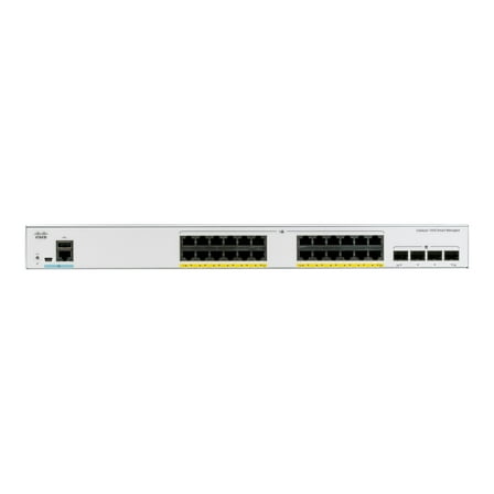 Cisco Catalyst 1000-24P-4X-L - Switch - managed - 13 x 10/100/1000 (PoE )   11 x 10/100/1000   4 x 10 Gigabit SFP  (uplink) - rack-mountable - PoE  (195 W)