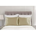 thumbnail image 2 of BLISSFORD Satin Pillowcase with Zipper, for Hair and Skin Care, Feels Soft and Cool Like a Silk Pillowcase, Satin Pillow Cases 2 Pack, Silk Pillow Cover, Champagne - King Size, Set of 2, 2 of 7