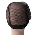 thumbnail image 4 of 1 Pieza de Gorro de Neta Transpirable Peluca Elástica de color Negro Sunnimix gorro de peluca, 4 of 8