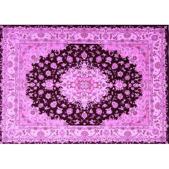 Ahgly Company Indoor Rectangle Persian Purple Traditional Area Rugs, 5' x 7'