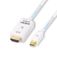 thumbnail image 2 of SatelliteSale Unidireccional Mini DisplayPort a Cable HDMI Macho a Maldito PVC Cordón blanco (3 pies) SatelliteSale Cable de DisplayPort, 2 of 7