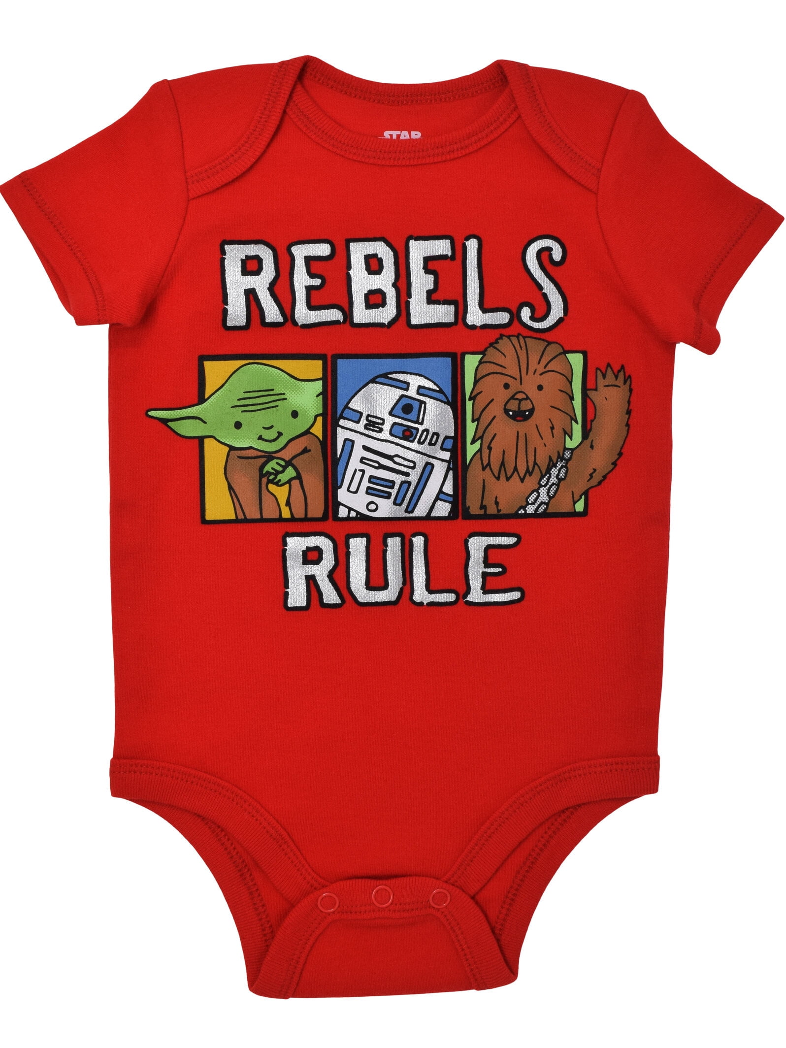 Star Wars Baby Boy or Girl 5-Pack Short Sleeve Bodysuits Star Wars Red Black