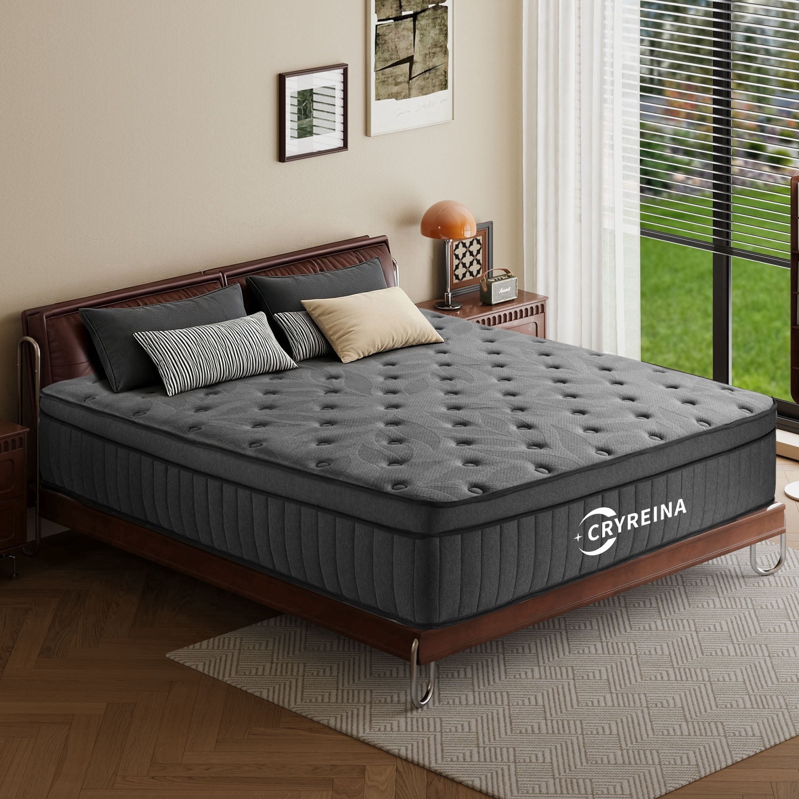 Full Size Mattress 12 inch, Hybrid Full Mattress in a Box, Upgrade Pocket Springs，Medium Firm, Pressure Relief, Breathable Comfort Euro Top