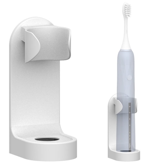 2 Pcs Toothbrush Electric Toothbrushes Wall Hook Rack Holder White