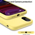 thumbnail image 3 of iPhone Xs Max Case with Screen Protector,Soft Liquid Silicone Gel Rubber Bumper Cover,Slim Fit Shockproof Protective Phone Case for iPhone Xs Max Yellow, 3 of 8