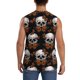thumbnail image 4 of Fotbe Butterfly Skull Men's Camiseta sin Mangas Estampada para Hombres, Playera Casual para Gimnasio, Entrenamiento, Playa-Small, 4 of 7