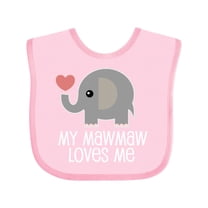 Inktastic My Mawmaw Loves Me Grandchild Gift Boys or Girls Baby Bib