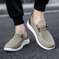thumbnail image 3 of GLYGML Men's Black Mesh Slip-On Casual Shoes - Lightweight Breathable Loafers Product Title, 3 of 5