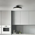 thumbnail image 3 of 1-Light LED Integrated 21-Watt Matte Black Flush Mount Ceiling Light, 3 of 7