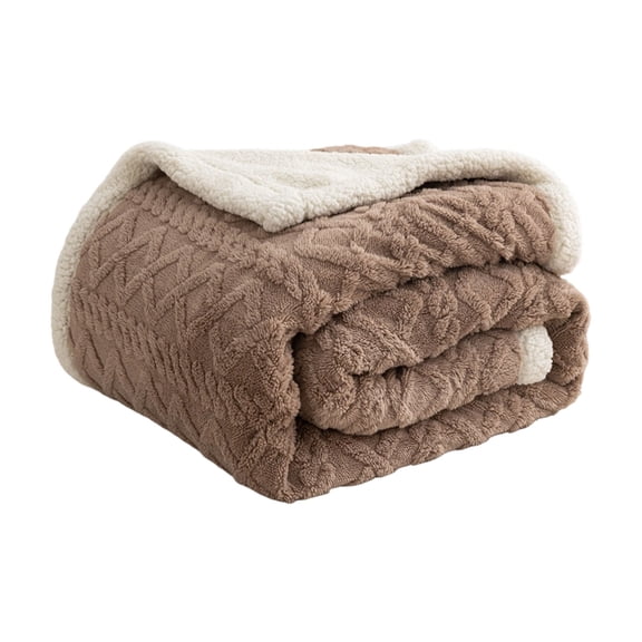 Cozy Double Layer Throw Blanket for Warmth Comfort Living Room Bedroom Machine Washable Soft Lightweight Couch Blanket All Season