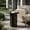 Black,marble, variant on Lightweight Concrete Outdoor Side Table 14x14x18.25 Inch White Pedestal End Table for Patio Garden Balcony