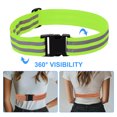 thumbnail image 4 of Adjustable Reflective Running Belt 1.9 Inch, 10 Pcs Glow Pt Belt Sash, Green, 4 of 7