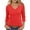 Red, variant on AVTOIFY Summer Womens Blouses Dressy Casual, Women's Summer Solid Color Quarter Sleeve Temperament V-neck Pullover Top Mint Green M
