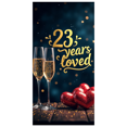 thumbnail image 2 of LUUFILx 23 Years Loved Anniversary Backdrop Romantic Celebration Banner for Events Weddings Party Decorations Photography Background Props, 2 of 8